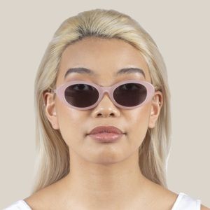 Chic Pink Oval Sunglasses